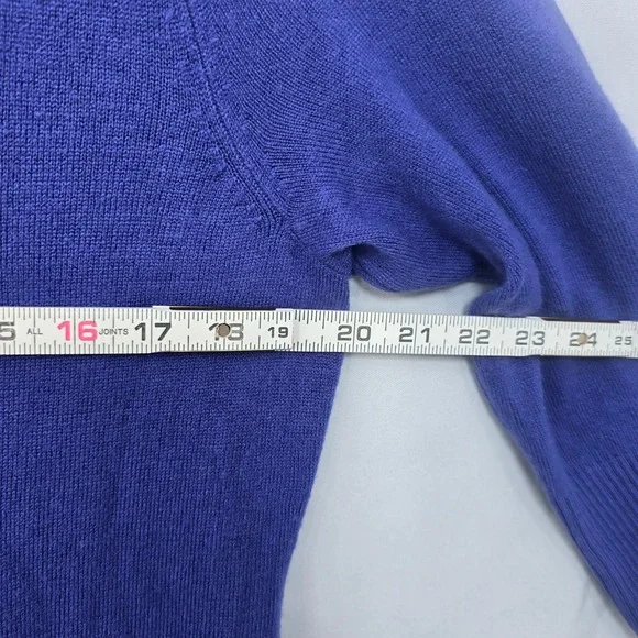 RQT Cowl Neck Knit Sweater 3/4 Sleeve Pullover Top Woman Extra Large Blue/Lilac - Picture 5 of 9